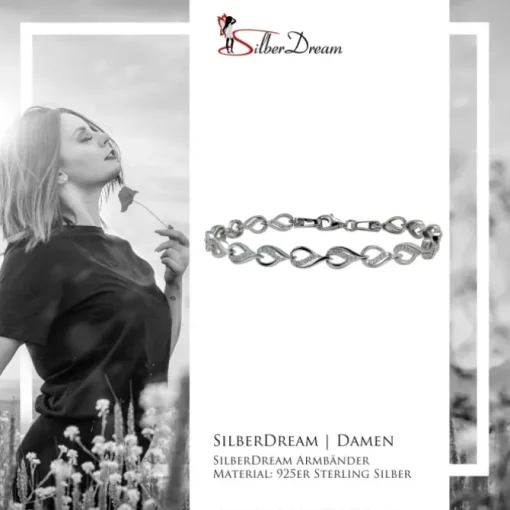 SilberDream Armband Dream Zirkonia weiß 925er Silber 19cm Damen SDA4809W