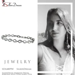 SilberDream Armband Dream Zirkonia weiß 925er Silber 19cm Damen SDA4809W