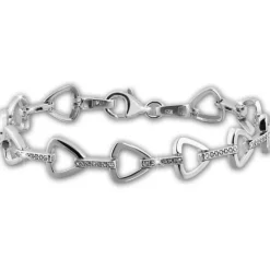 SilberDream Armband Dreicke Zirkonia weiß 925er Silber 18,7cm Damen SDA470W