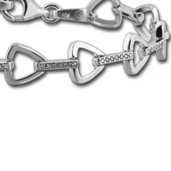 SilberDream Armband Dreicke Zirkonia weiß 925er Silber 18,7cm Damen SDA470W