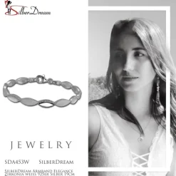 SilberDream Armband Elegance Zirkonia weiß 925er Silber 19cm Damen SDA453W