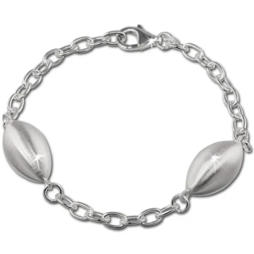 SilberDream Armband Ellipse groß 925 Sterling Silber 19cm Damen SDA421