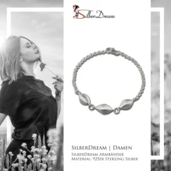 SilberDream Armband Ellipsen 925 Sterling Silber 19cm Damen SDA420