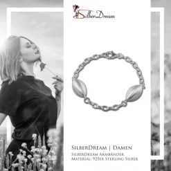 SilberDream Armband Ellipse groß 925 Sterling Silber 19cm Damen SDA421
