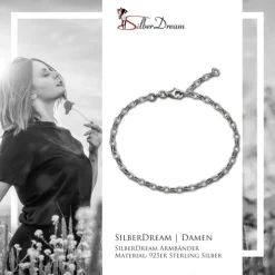 SilberDream Armband Erbskette 925 Sterling Silber Damen 28cm SDAK0052J