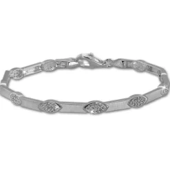 SilberDream Armband Eye Zirkonia weiß 925er Silber 18,5cm Damen SDA462W