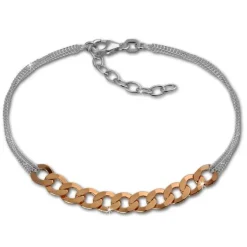 SilberDream Armband Fantasie Rose vergoldet 925er Silber Damen 18cm SDA2138E
