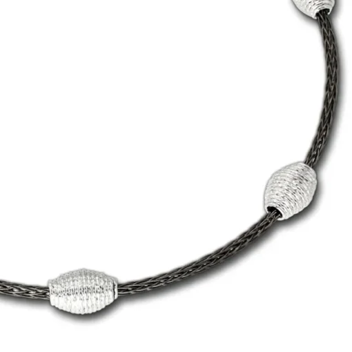 SilberDream Armband Fantasie schwarz 925 Silber Damen SDA2469S