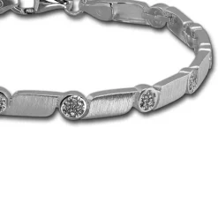 SilberDream Armband Fantasie Zirkonia weiß 925er Silber 19cm Damen SDA464W