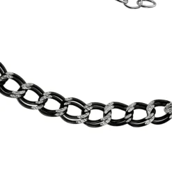 SilberDream Armband Fantasie schwarz 925er Silber Damen 18cm SDA2138S
