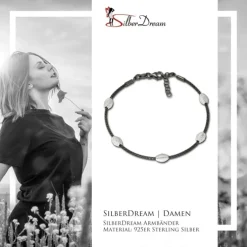 SilberDream Armband Fantasie schwarz 925 Silber Damen SDA2469S