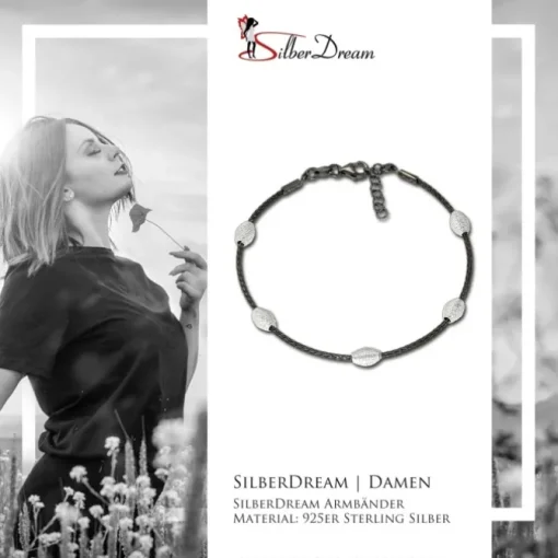 SilberDream Armband Fantasie schwarz 925 Silber Damen SDA2469S