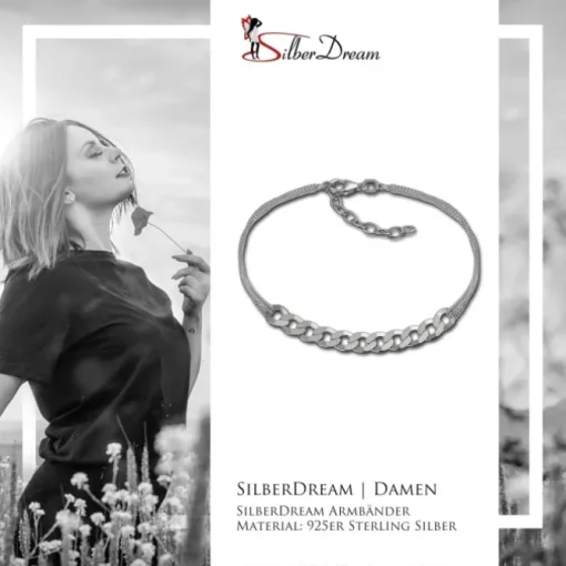 SilberDream Armband Fantasie 925er Sterling Silber Damen 18cm SDA2148J
