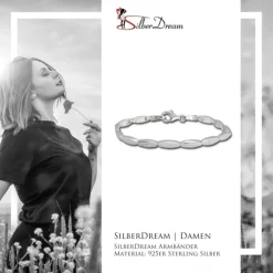 SilberDream Armband Fantasie 925er Silber 18,5cm Silberarmband SDA441J