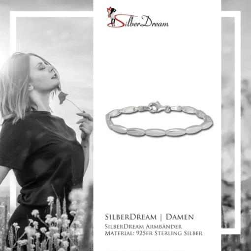 SilberDream Armband Fantasie 925er Silber 18,5cm Silberarmband SDA441J