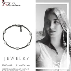 SilberDream Armband Fantasie schwarz 925 Silber Damen SDA2469S