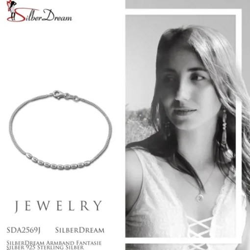 SilberDream Armband Fantasie silber 925 Sterling Silber Damenarmband SDA2569J