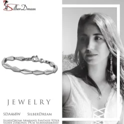 SilberDream Armband Fantasie 925er Silber Zirkonia 19cm Silberarmband SDA468W