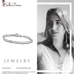 SilberDream Armband Fantasie 925er Silber 18,5cm Silberarmband SDA441J