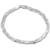 SilberDream Armband geflochten 925 Sterling Silber Damen 19cm SDA2479J