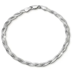 SilberDream Armband geflochten 925 Sterling Silber Damen 19cm SDA2429J