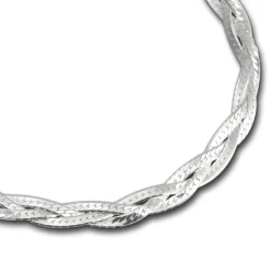 SilberDream Armband geflochten 925 Sterling Silber Damen 19cm SDA2479J