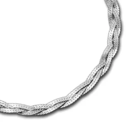 SilberDream Armband geflochten 925 Sterling Silber Damen 19cm SDA2429J