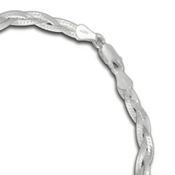 SilberDream Armband geflochten 925 Sterling Silber Damen 19cm SDA2479J