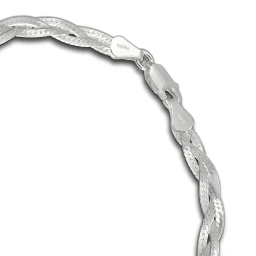 SilberDream Armband geflochten 925 Sterling Silber Damen 19cm SDA2479J