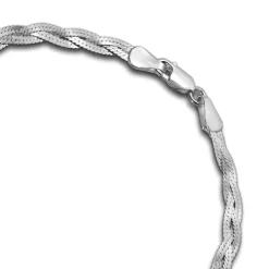 SilberDream Armband geflochten 925 Sterling Silber Damen 19cm SDA2429J