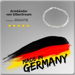 SilberDream Armband geflochten 925 Sterling Silber Damen 19cm SDA2479J