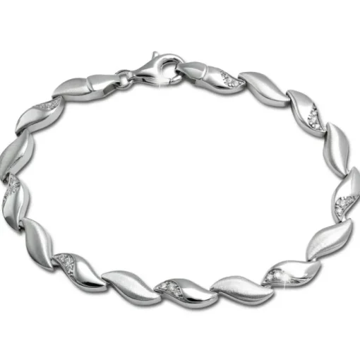 SilberDream Armband Glamour Zirkonia weiß 925er Silber 19cm Damen SDA4808W