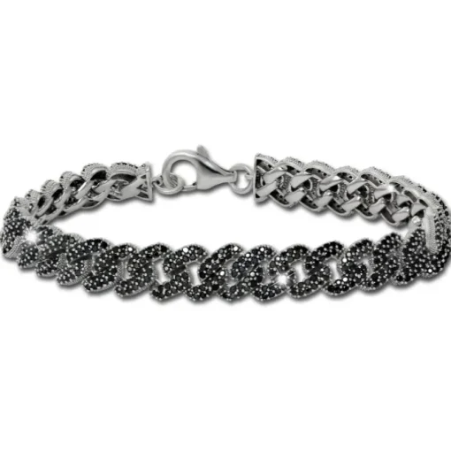 SilberDream Armband Glamour 925 Silber Zirkonia schwarz 18,5cm Damen SDA467S