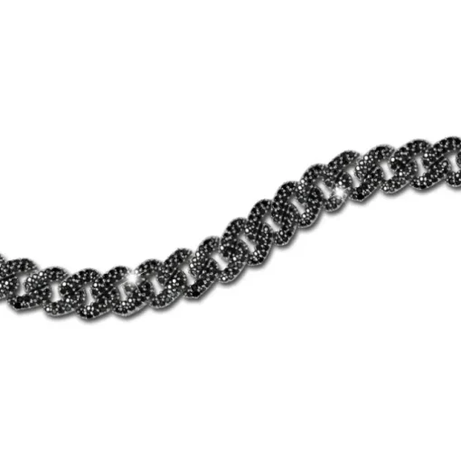 SilberDream Armband Glamour 925 Silber Zirkonia schwarz 18,5cm Damen SDA467S