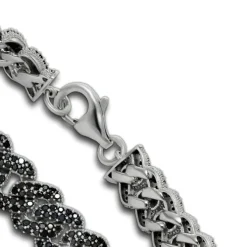 SilberDream Armband Glamour 925 Silber Zirkonia schwarz 18,5cm Damen SDA467S