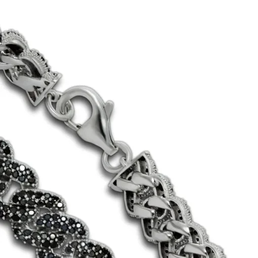 SilberDream Armband Glamour 925 Silber Zirkonia schwarz 18,5cm Damen SDA467S