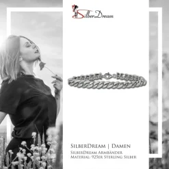 SilberDream Armband Glamour 925 Silber Zirkonia weiß 19cm Damen SDA4791W