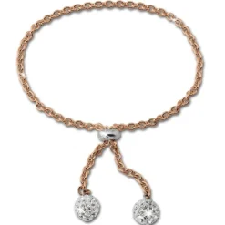 SilberDream Armband Glitzer Rose vergoldet 925er Sterling Silber Damen SDA2205E