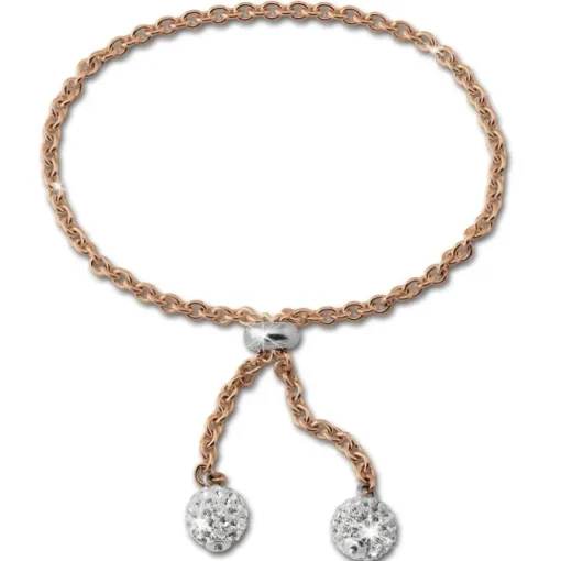 SilberDream Armband Glitzer Rose vergoldet 925er Sterling Silber Damen SDA2205E