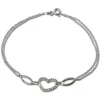 SilberDream Armband Herz Zirkonia weiß 925er Sterling Silber 19cm SDA423W
