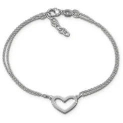 SilberDream Armband Herz 17cm - 19cm 925 Sterling Silber Damen SDA2577J