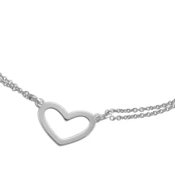 SilberDream Armband Herz 17cm - 19cm 925 Sterling Silber Damen SDA2577J