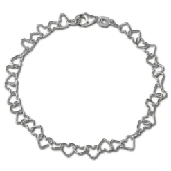 SilberDream Armband Herzchen 925 Sterling Silber Damen 19cm SDA2119J