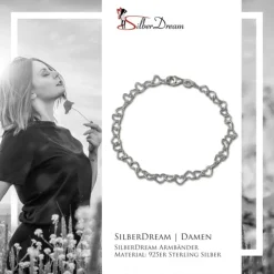 SilberDream Armband Herzchen 925 Sterling Silber Damen 19cm SDA2119J