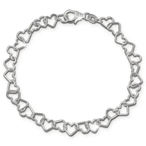 SilberDream Armband Herzen 925 Sterling Silber Damen 19cm SDA2529J