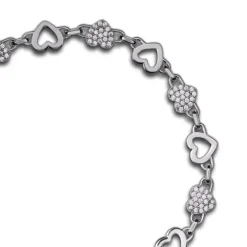SilberDream Armband Herzen 925 Silber poliert Zirkonia ca. 21,5cm SDA4798W