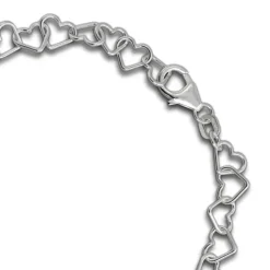 SilberDream Armband Herzen 925 Sterling Silber Damen 19cm SDA2529J