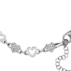 SilberDream Armband Herzen 925 Silber poliert Zirkonia ca. 21,5cm SDA4798W
