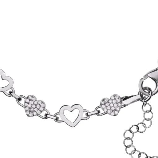 SilberDream Armband Herzen 925 Silber poliert Zirkonia ca. 21,5cm SDA4798W