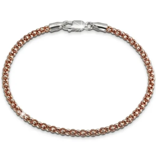 SilberDream Armband Himbeerkette rose vergoldet 925er Silber Damen 19cm SDA2269E